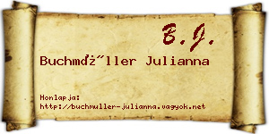 Buchmüller Julianna névjegykártya