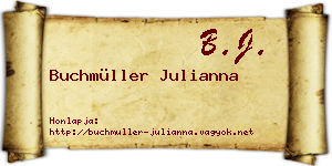 Buchmüller Julianna névjegykártya